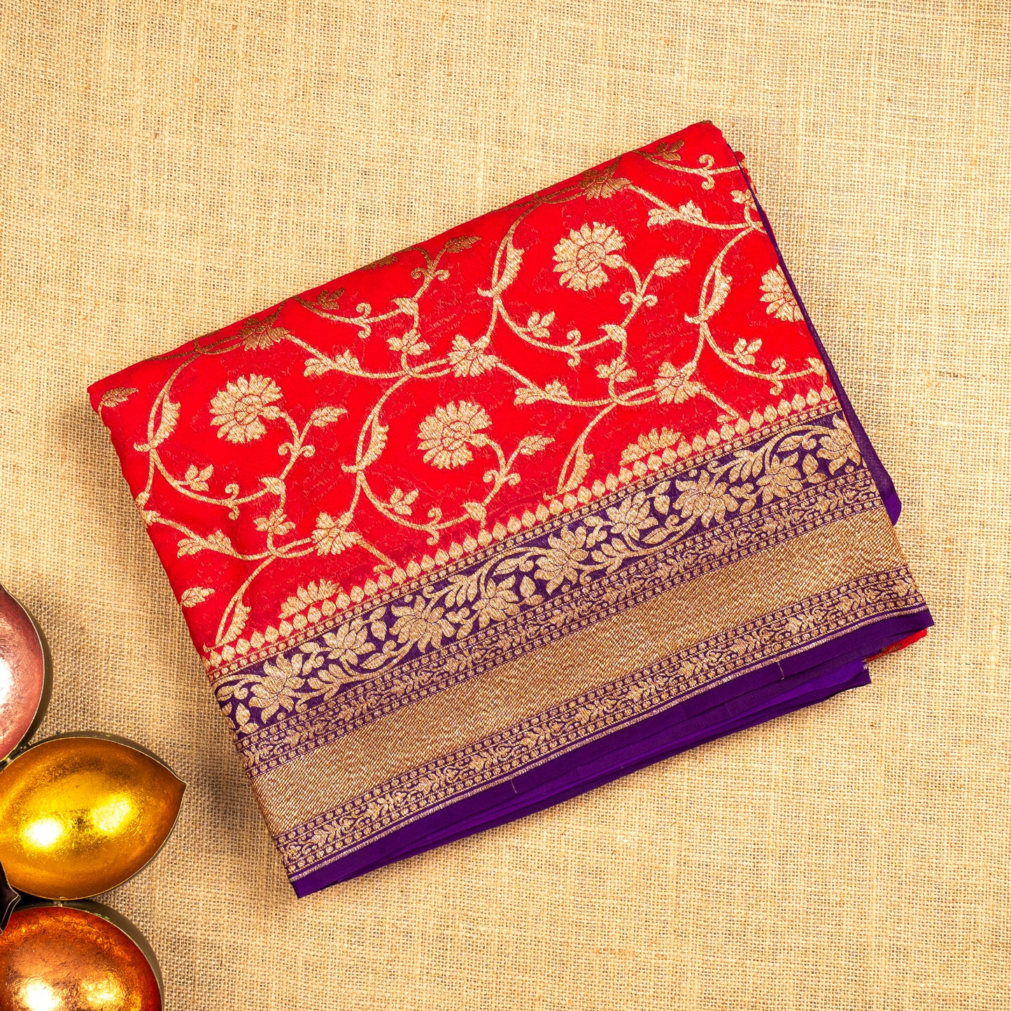 UP000039 - Banarasi Pure Silk Georgette Khaddi