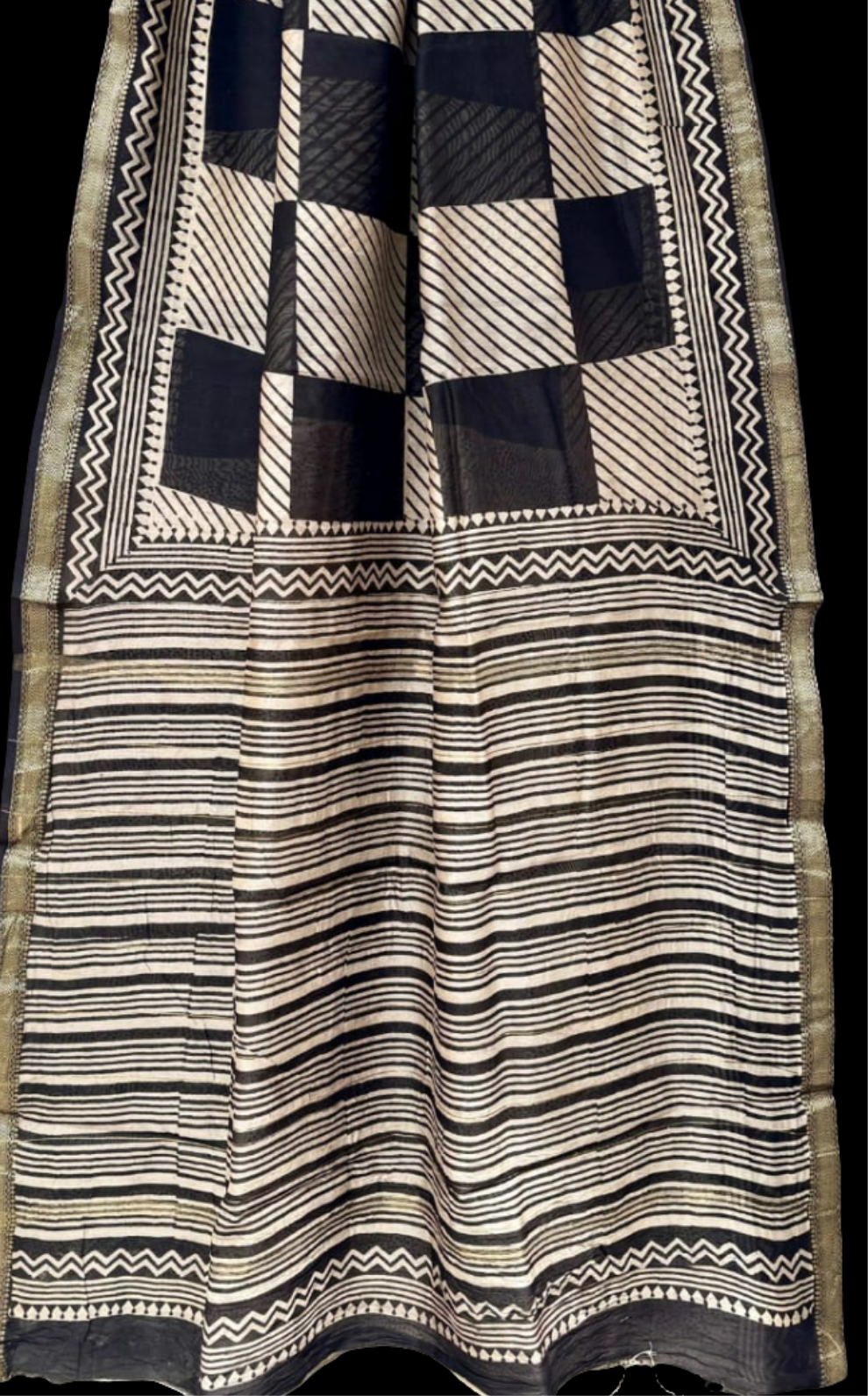 JD000003 - Geometrical Pure Maheshwari Silk Saree