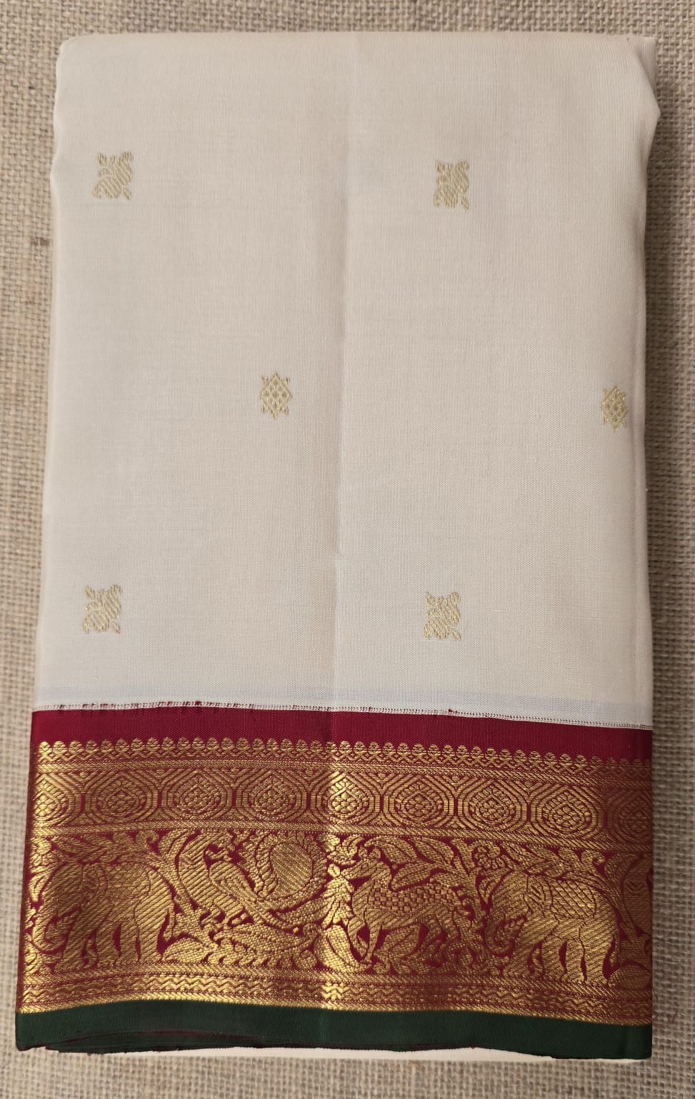 TN000034 - Kanjivaram Pure Silk (Ivory)