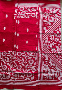 WB000004 - Pure Silk(Kantha Stitch) Red