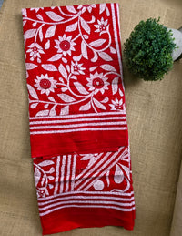 WB000004 - Pure Silk(Kantha Stitch) Red