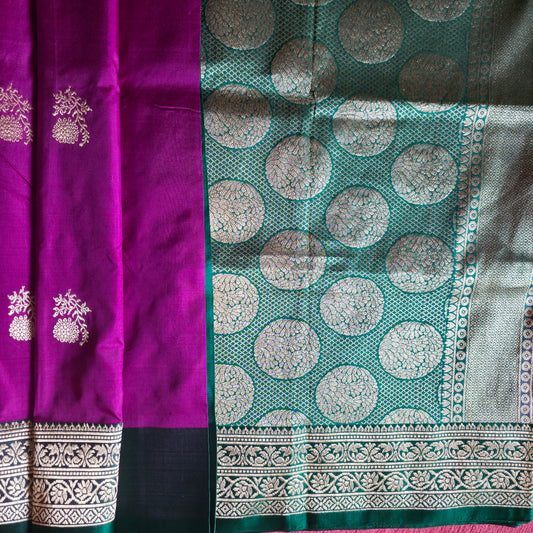 UP000217 - Pure Banarasi Katan / Satin Boder