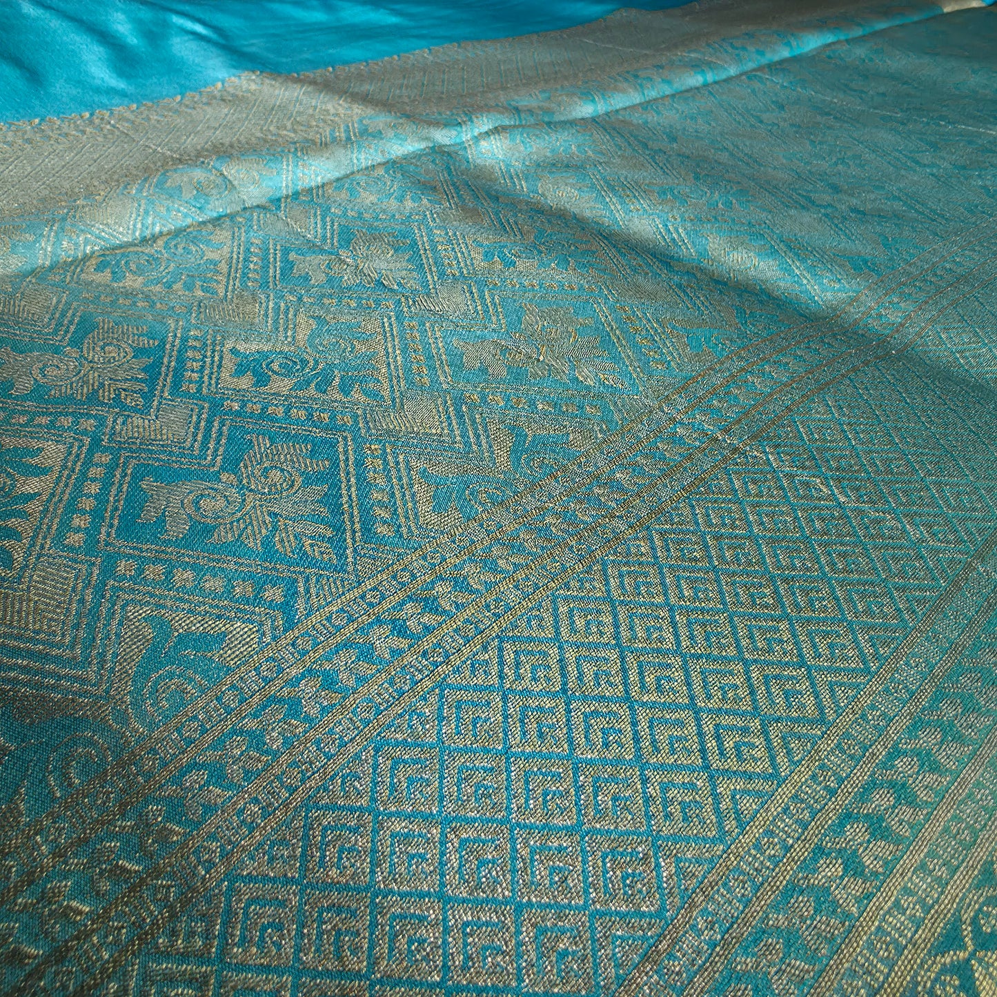 UP000128 - Banarasi Pure Silk Organza with Blended Satin