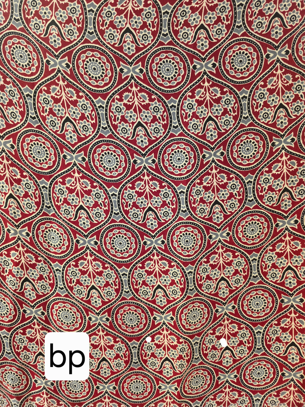 JD000471 Modal Ajrakh with Mirror work offwhite