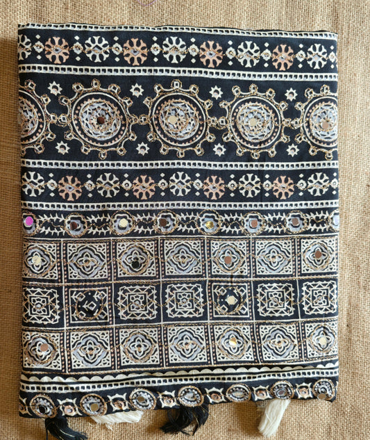 JD000016 - Ajrakh Modal Silk with Mirror Work