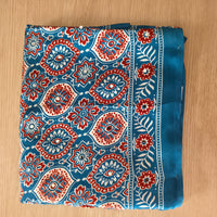 JD000128 Ajrakh mirror work Blue