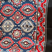 Pure Modal Ajrakh classic Blue with mirror