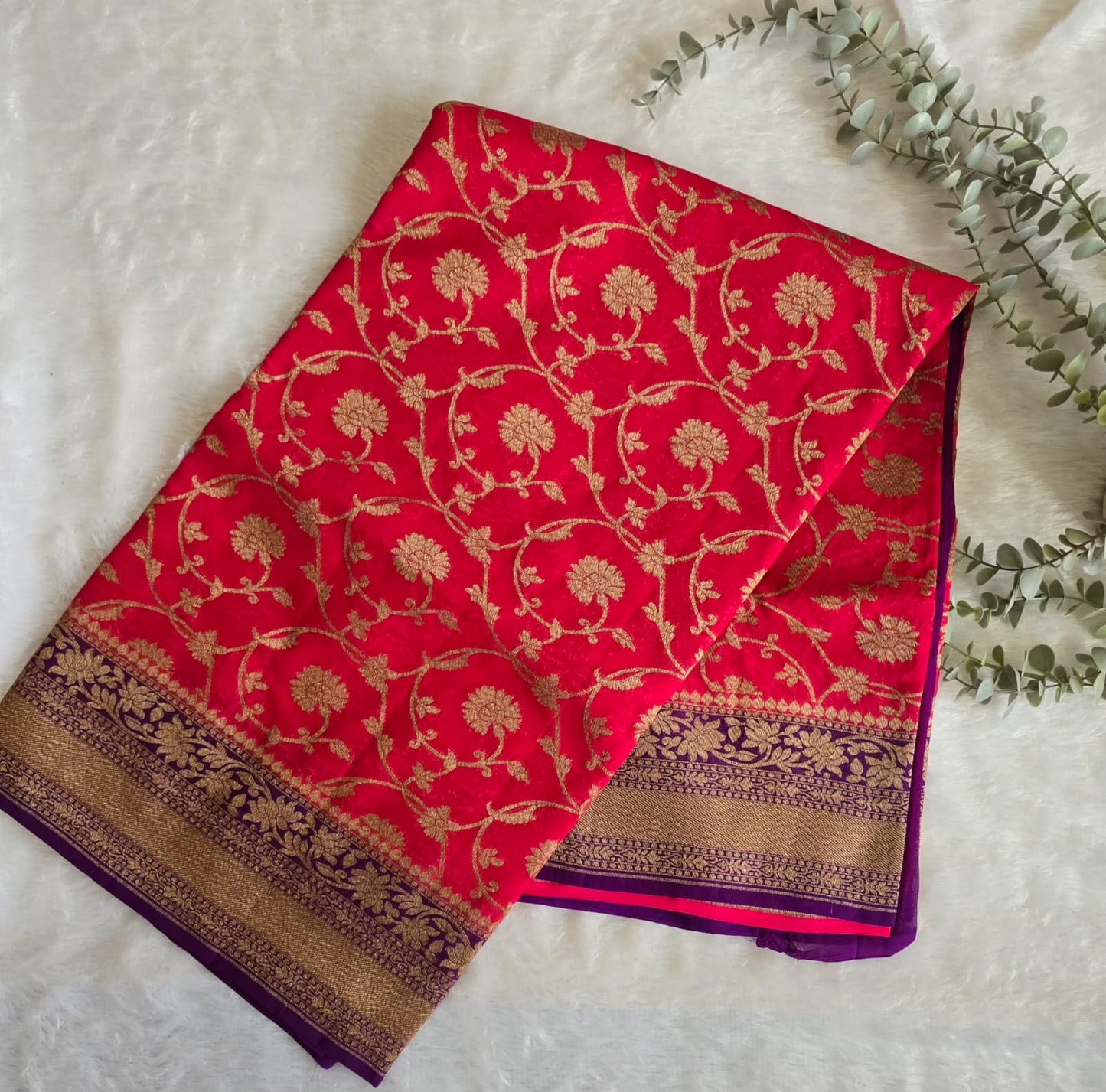UP000039 - Banarasi Pure Silk Georgette Khaddi