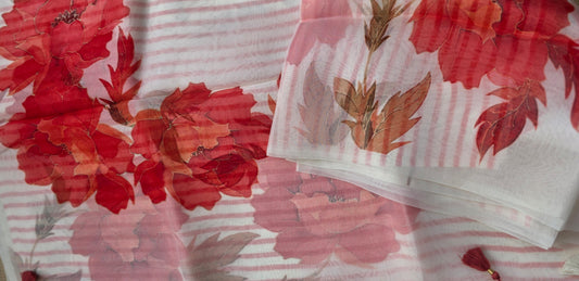 UP000090 Banarasi Pure Silk Organza Digital