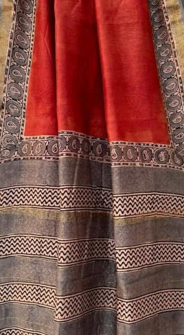 JD000006 - Geometrical Pure Maheshwari Silk Saree
