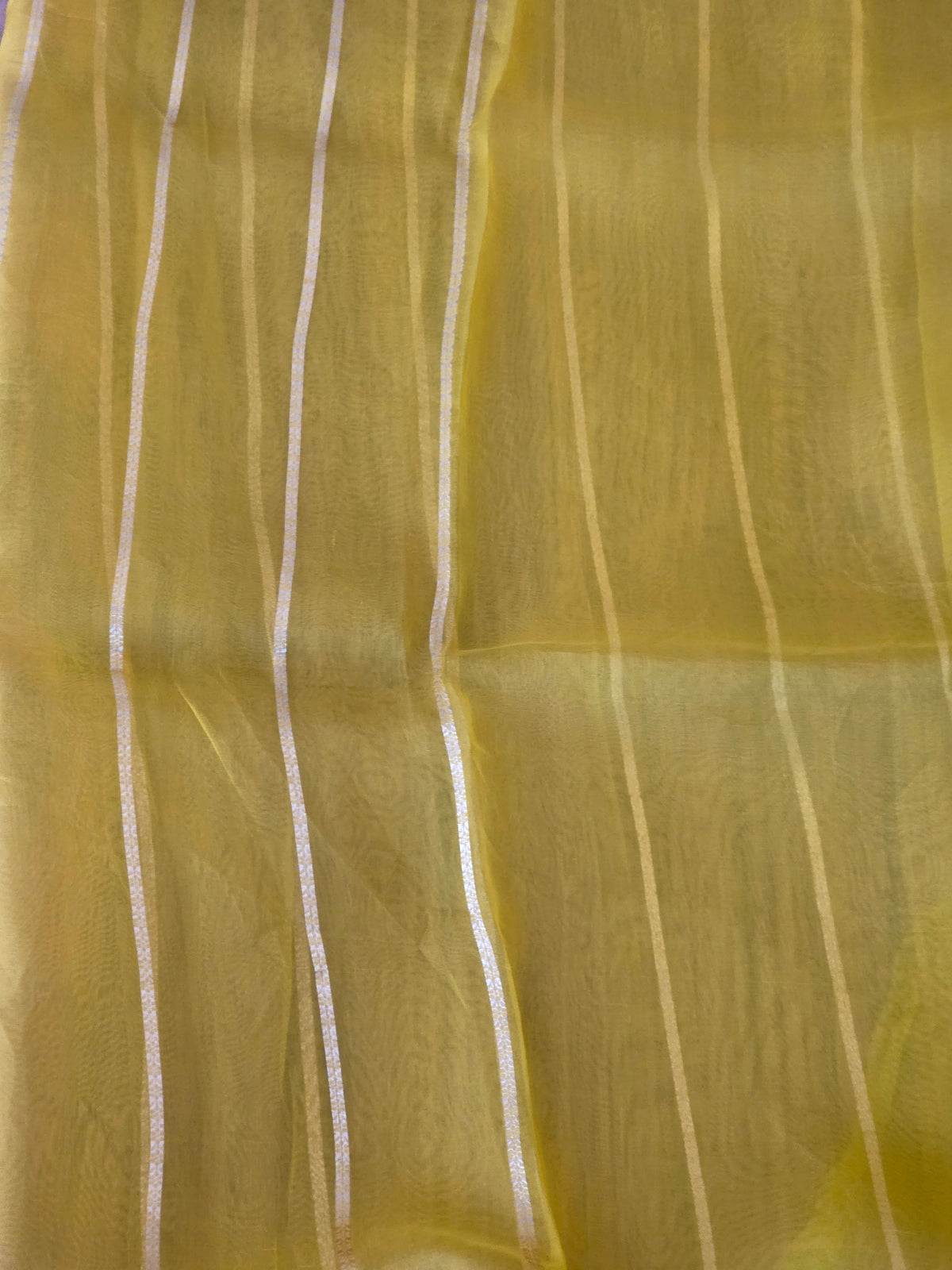 Pure Organza Yellow sonarupa zari