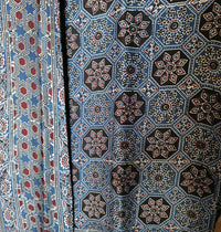 WB00026 Ajrakh Handblock Printed Saree