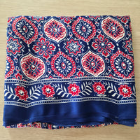 JD000130 Pure Modal Ajrakh with mirror Blue