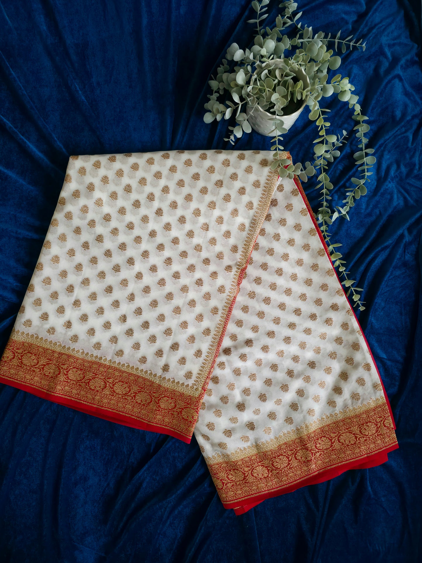 UP000026 - Banarasi Pure Silk Georgette Khaddi
