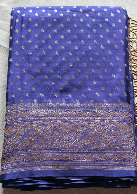 GJ00012 - Banarasi Pure Handloom Khaddi Crepe Chiffon