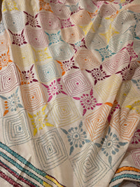 Ivory Kantha stitch