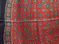 WB000023 - Ajrakh Handblock Printed Saree