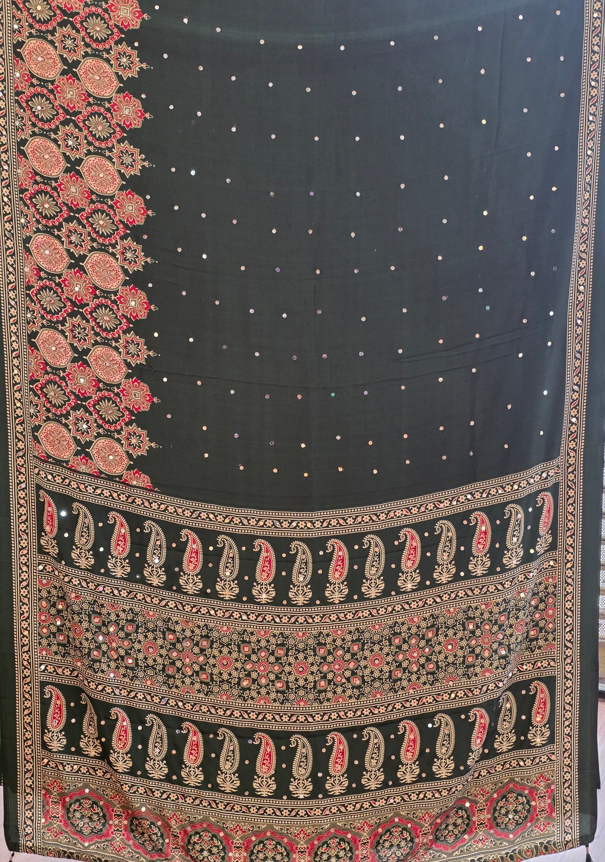 JD000478 Modal Ajrakh with mirror work