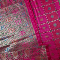 UP000161 - Banarasi Kora Silk with Meenakari