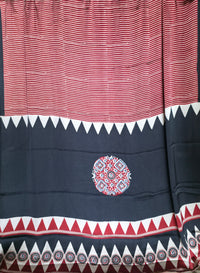 GJ000020 -Ajrakh Printed Silk Saree