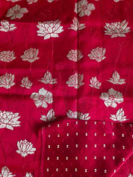 UP000046- Banarasi Pure Organza Applique Tissue Butta
