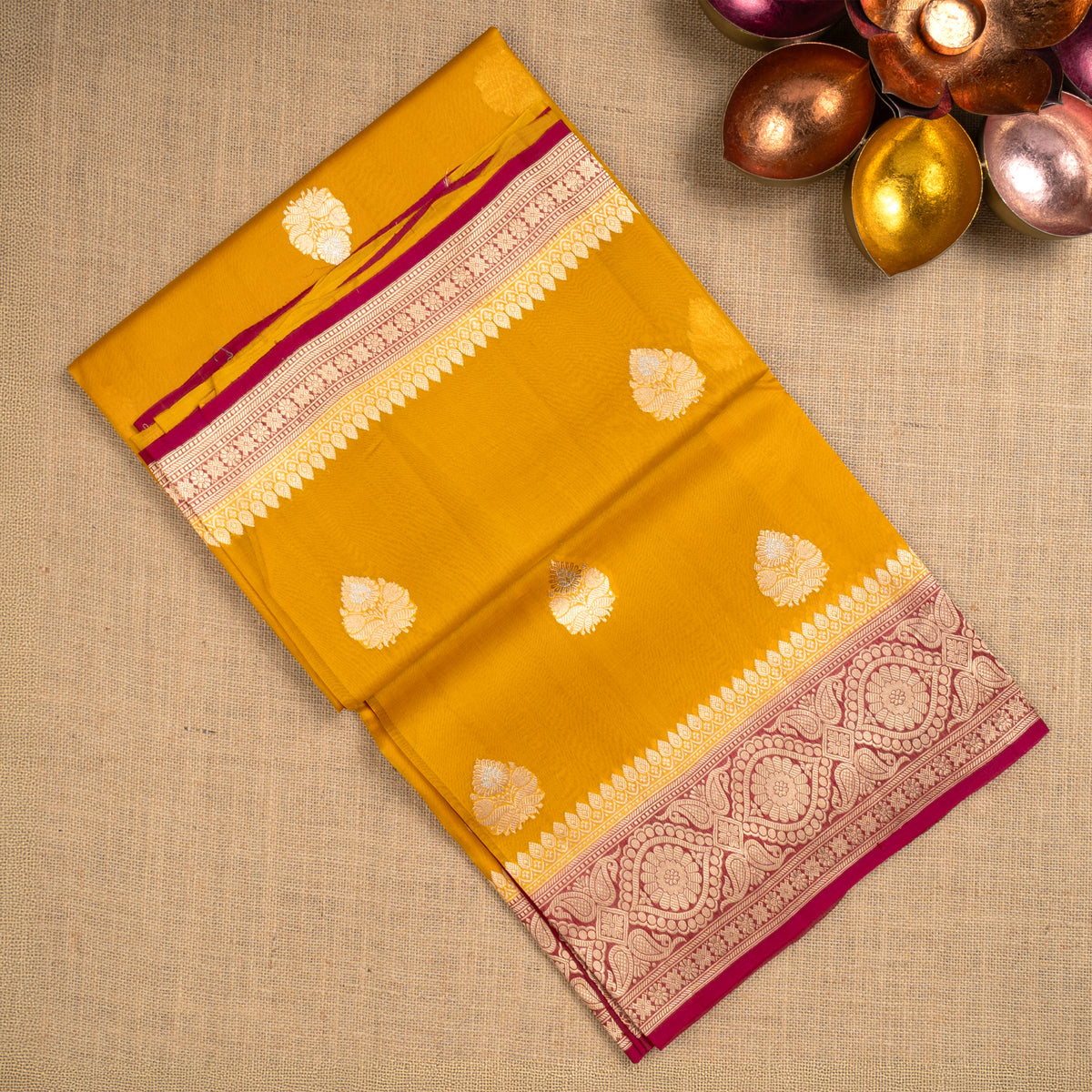 UP000034 - Banarasi Silk Organza Contrast