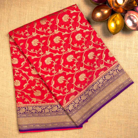 UP000039 - Banarasi Pure Silk Georgette Khaddi
