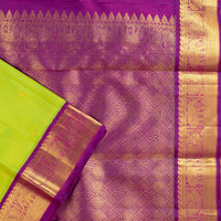 TN000032 - Neon Green Korvai Kanjivaram Pure Silk