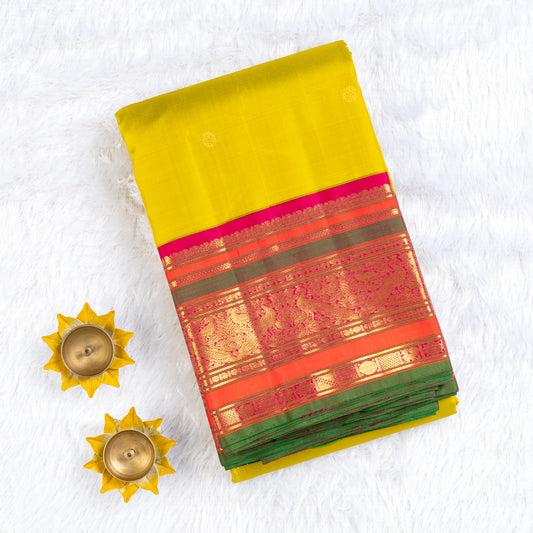 TN000030 - Neon Green Kanjivaram Pure Silk