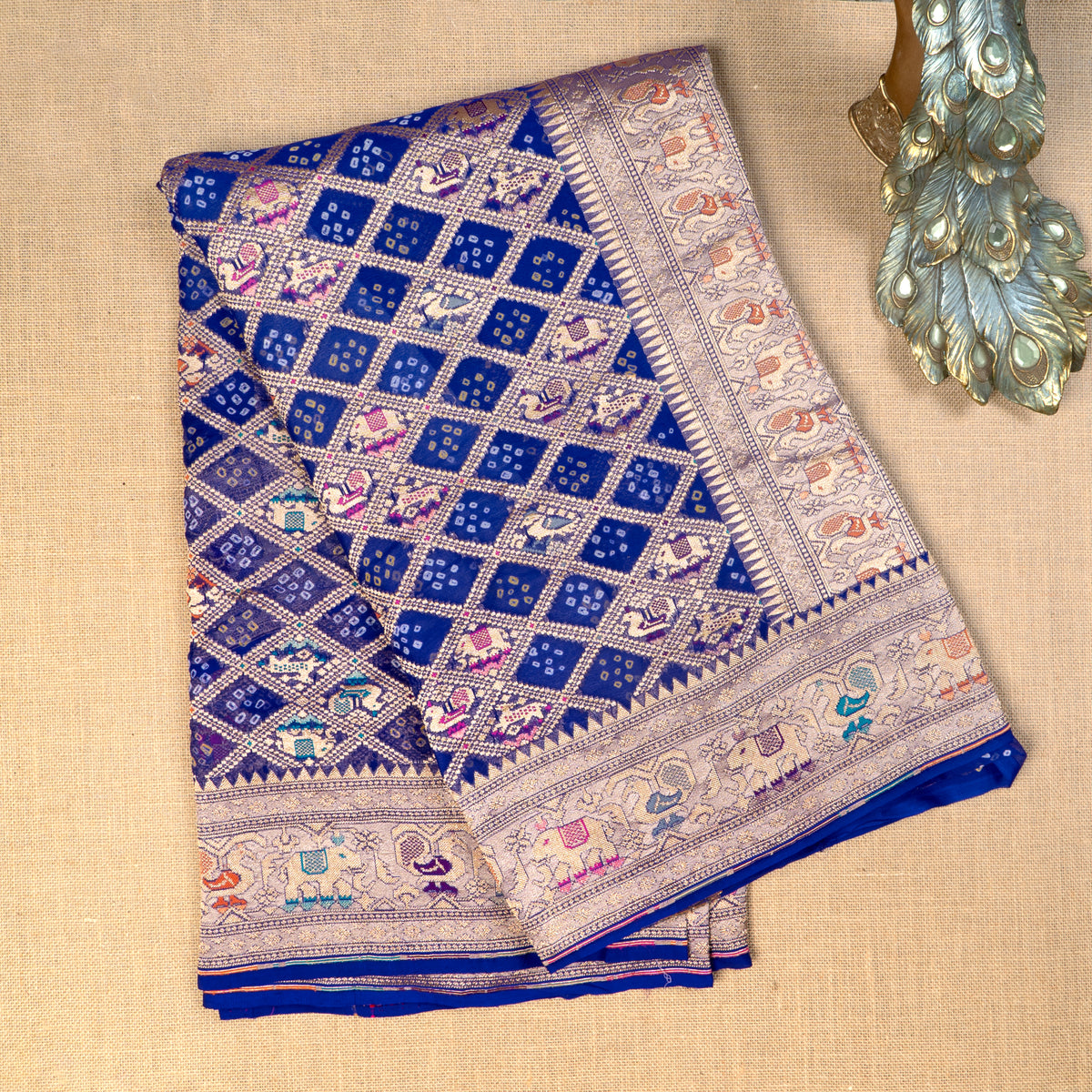 UP000061 - Pure Khaddi Georgette Khaduwa Bandhani
