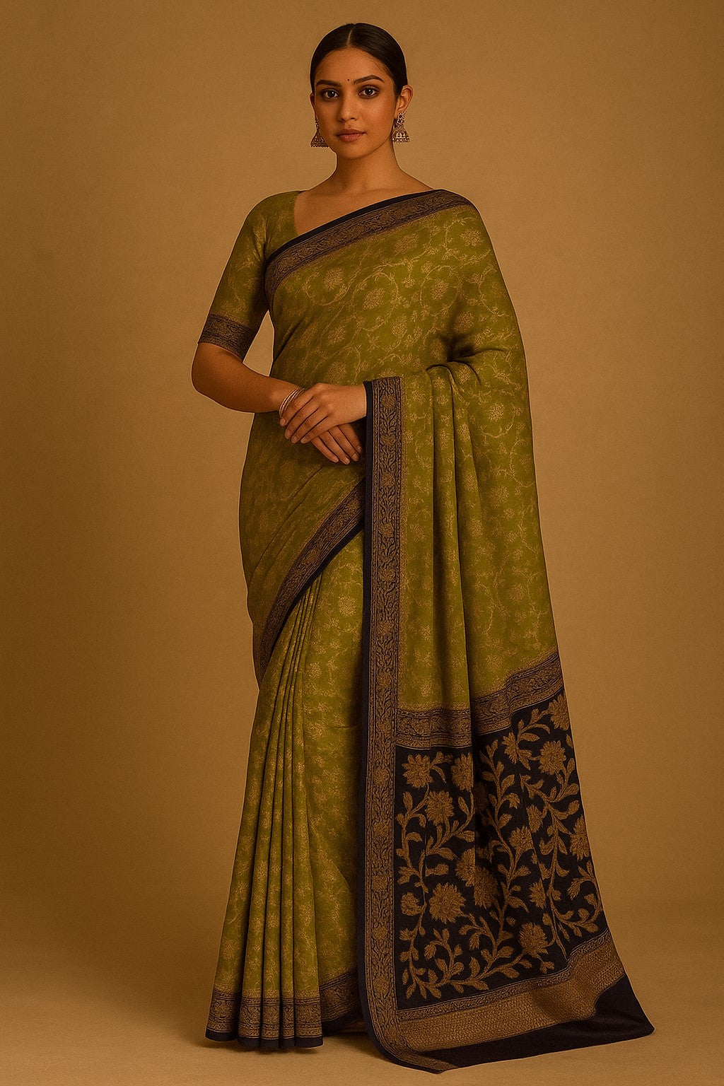 UP000037 - Banarasi Silk Georgette Khaddi