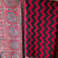 WB00027 Ajrakh Handblock Printed Saree