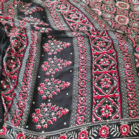 JD000127 Premium Modal Ajrakh with mirror work Black / Red
