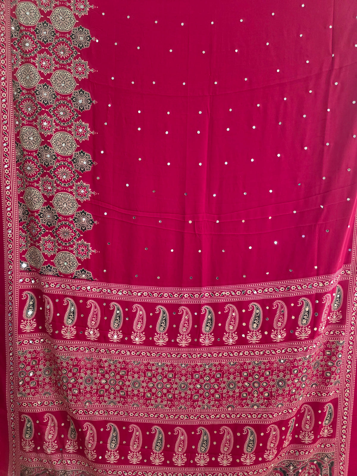 JD000480 Modal Ajrakh with mirror work