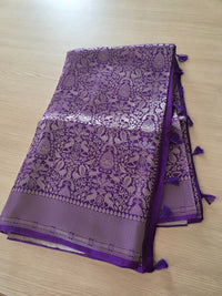 Purple Banarasi Shikarga weave