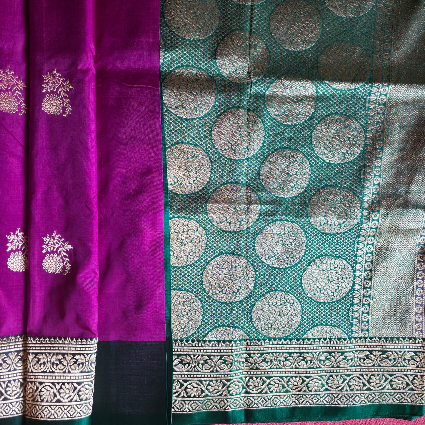 UP000217 - Pure Banarasi Katan / Satin Boder