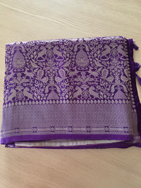 Purple Banarasi Shikargah weave