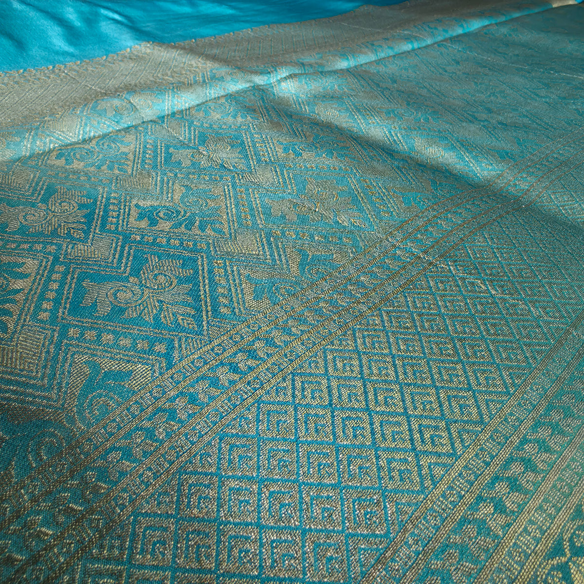 UP000128 - Banarasi Pure Silk Organza with Blended Satin