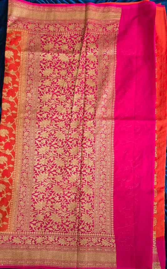 UP000038 - Banarasi Silk Georgette Khaddi