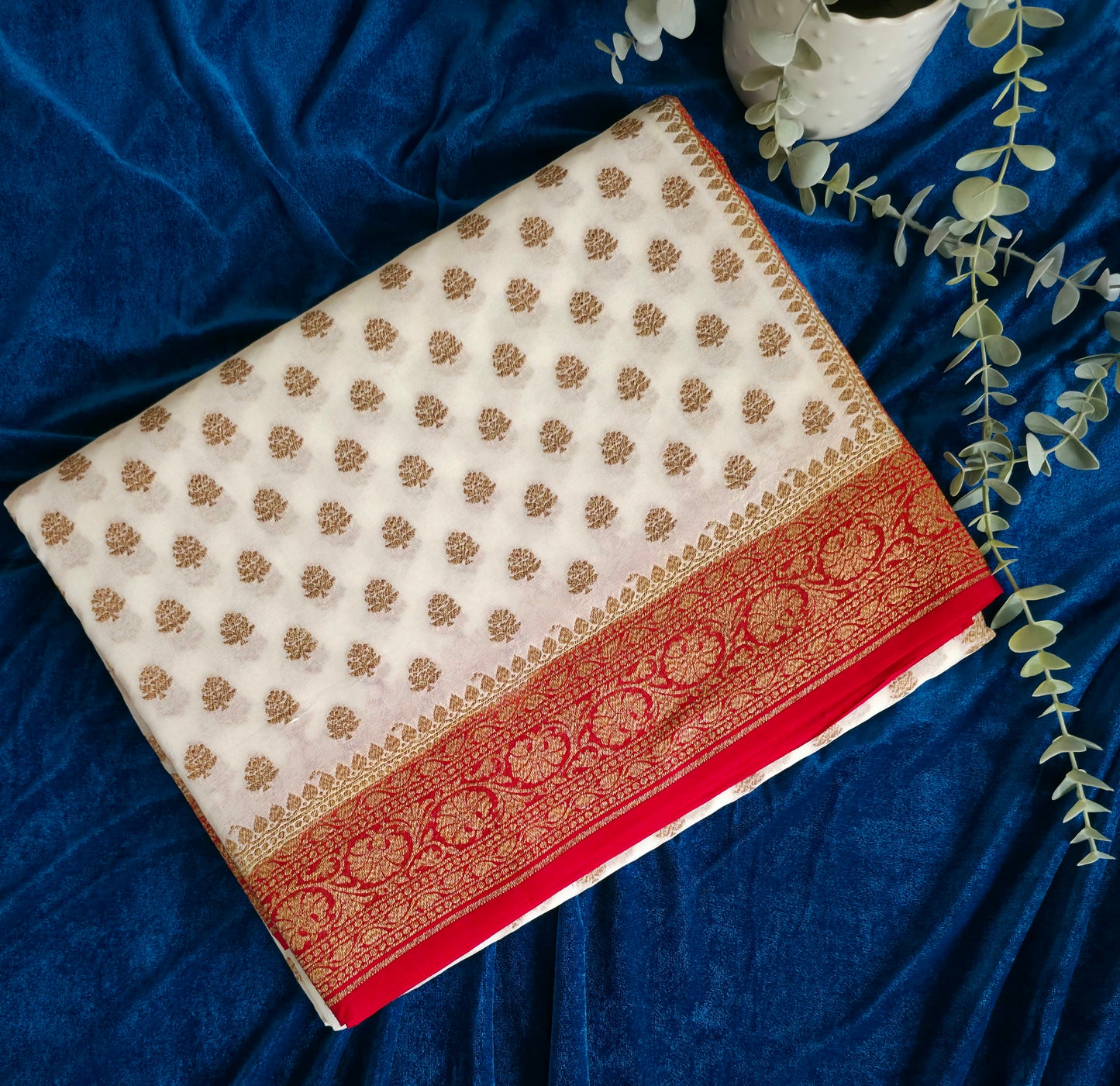 UP000026 - Banarasi Pure Silk Georgette Khaddi
