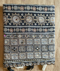 JD000016 - Ajrakh Modal Silk with Mirror Work