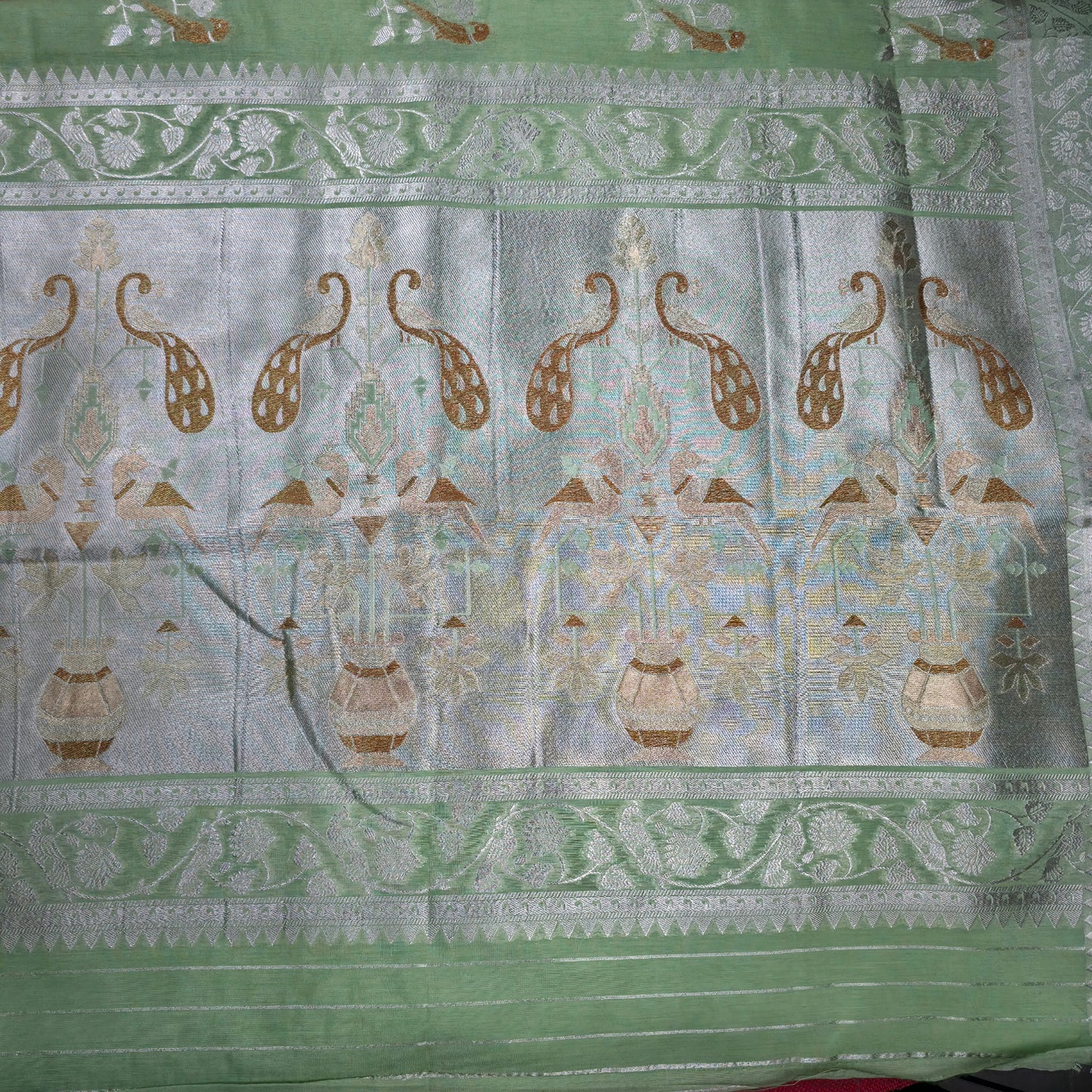UP000133 - Banarasi Semi Tussar with Butti