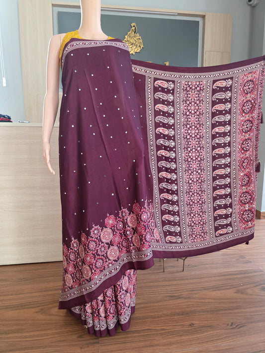 JD000476 Modal Ajrakh with mirror work