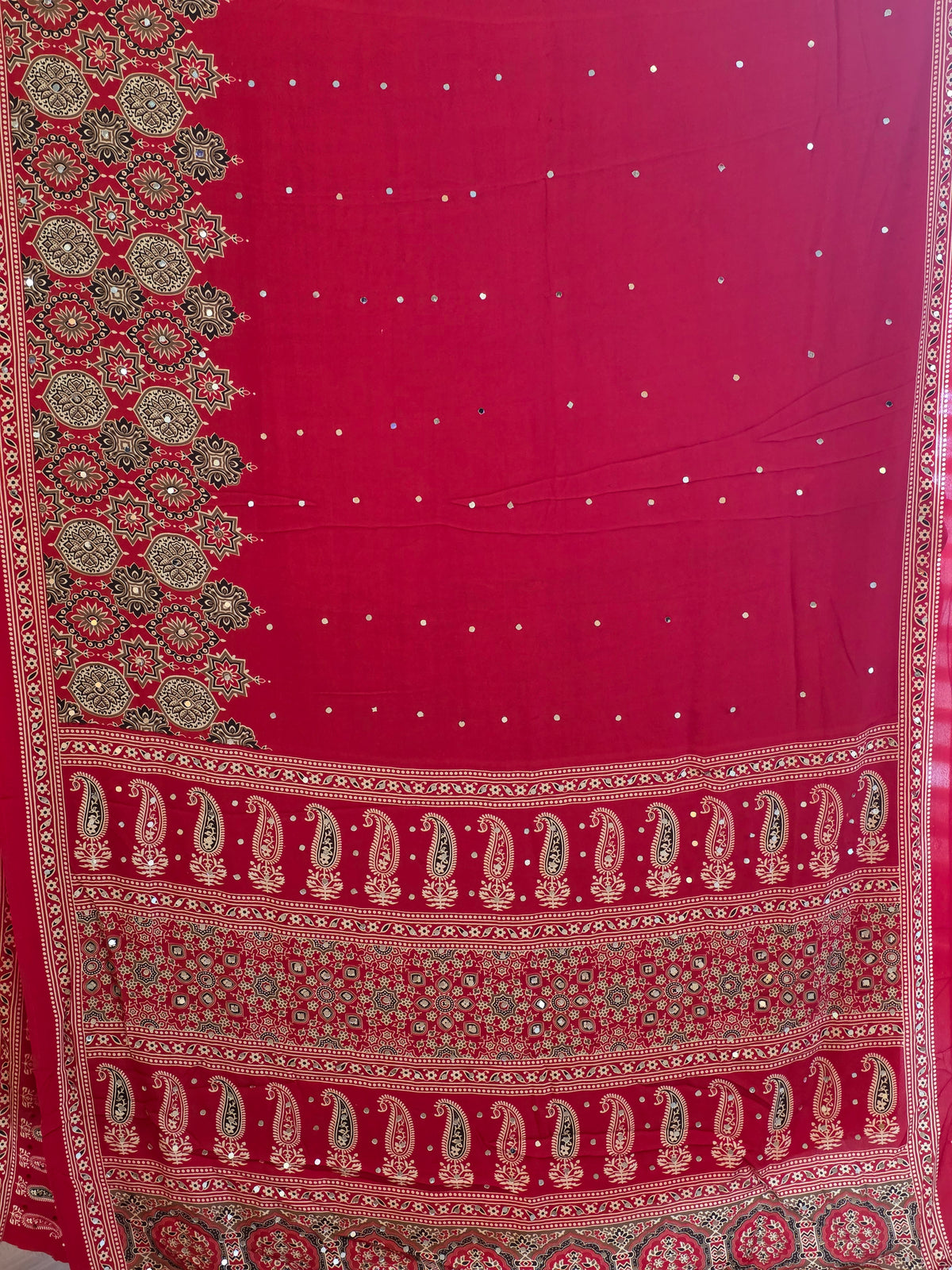 JD000481 Modal Ajrakh with mirror work