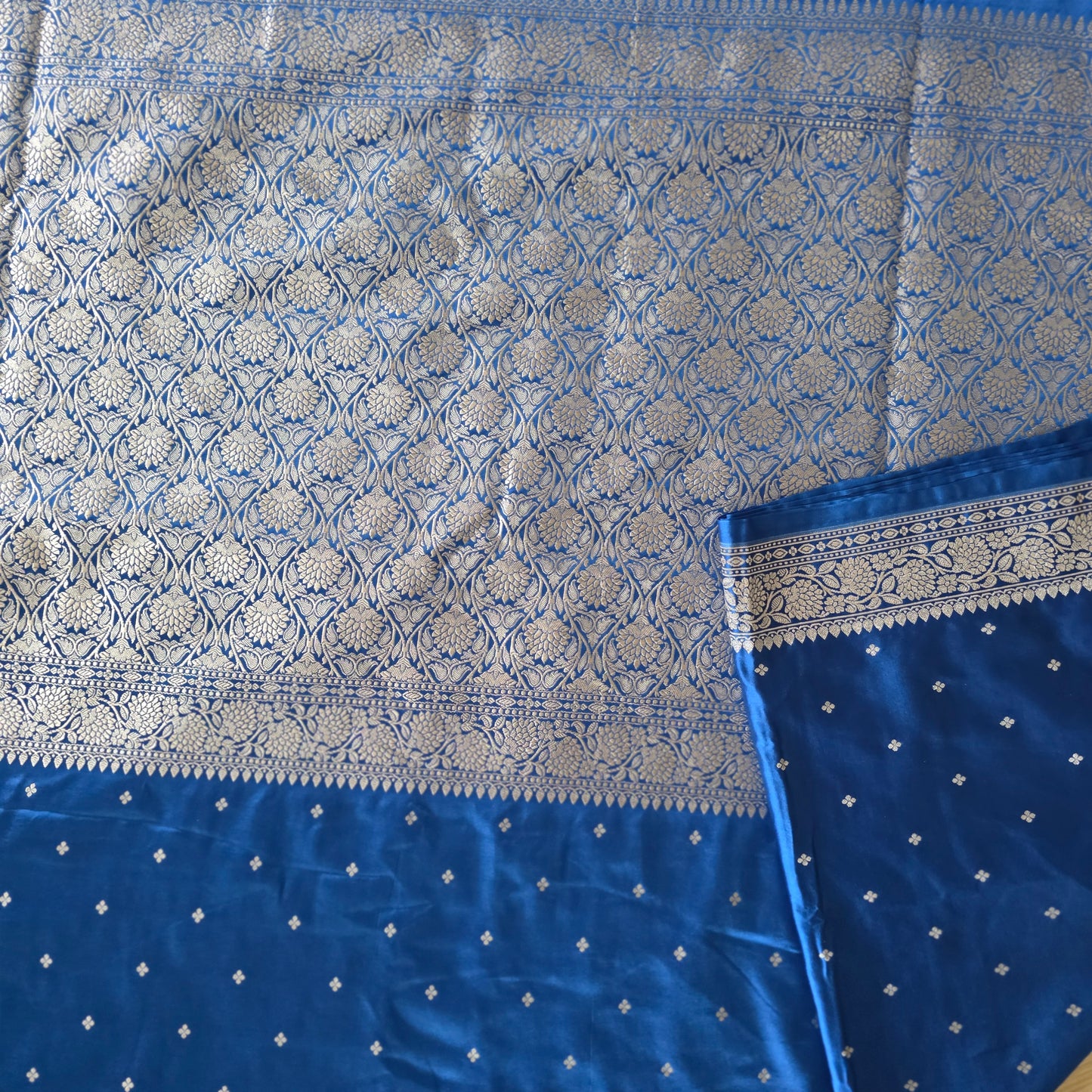 UP000341 Mashru Silk Blue