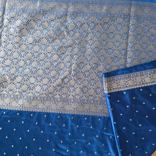 UP000341 Mashru Silk Blue