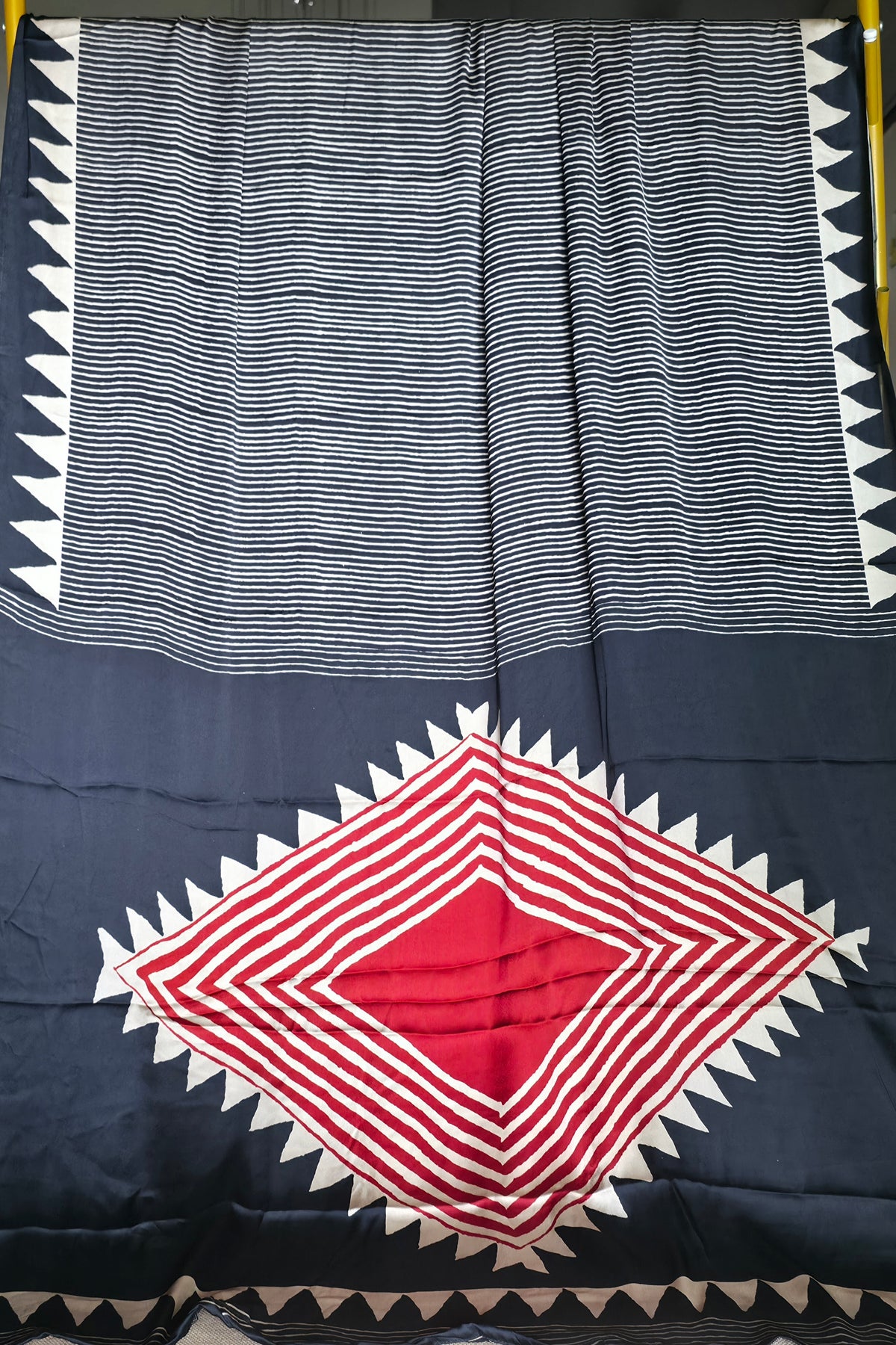 GJ000021 -Ajrakh Printed Silk Saree