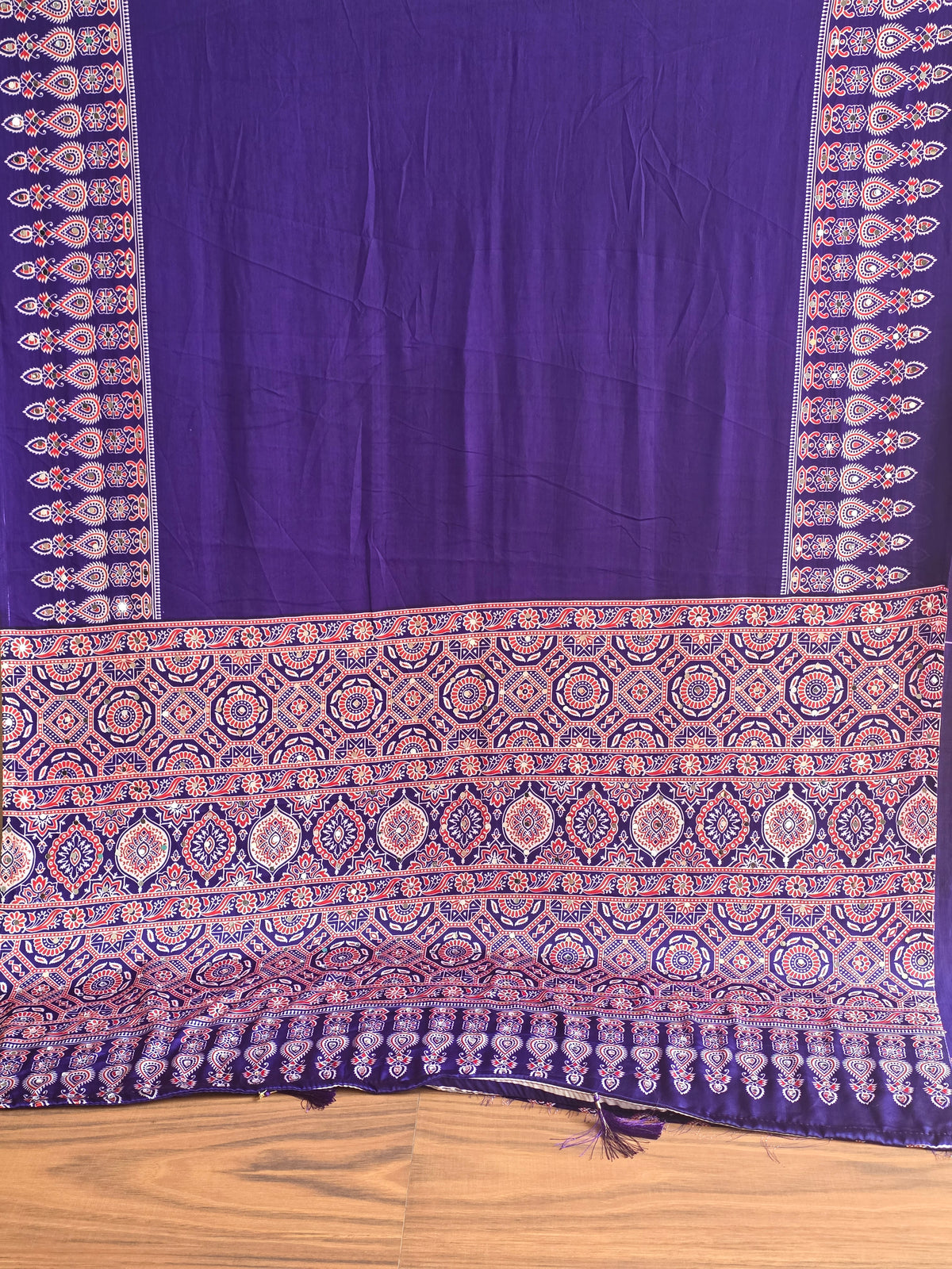 Purple Modal Ajrakh with mirror