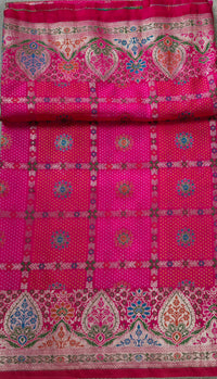 UP000161 - Banarasi Kora Silk with Meenakari