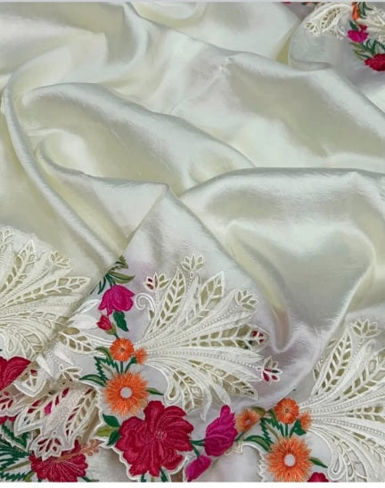 UP0000273 Crepe Silk Thread/ Cutwork
